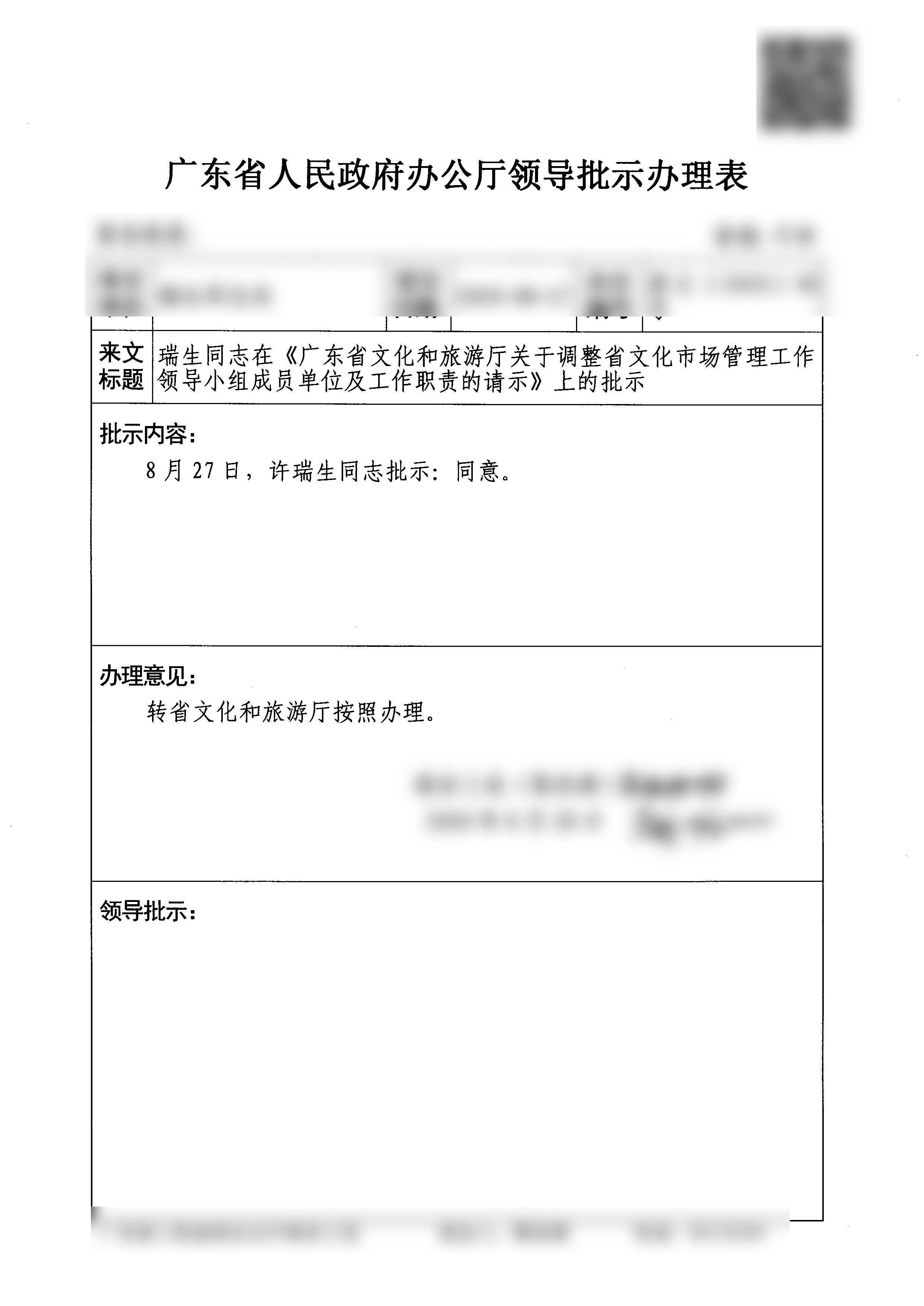 1.瑞生同志在《香港三级片
关于调整省文化市场管理工作领导小组成员单位及工作职责的请示》上的批示_页面_01.jpg